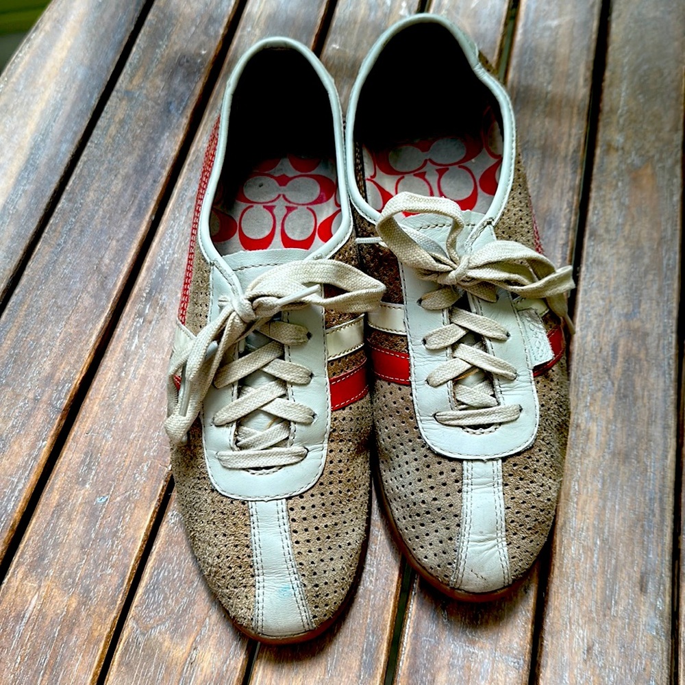 Rarely worn Coach suede vintage sneakers